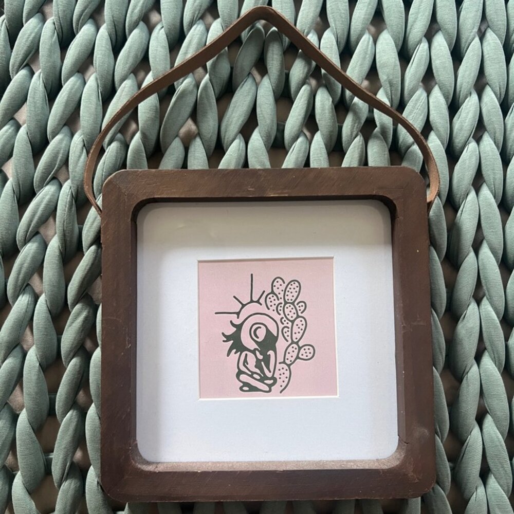 Small Framed Pink Cowgirl Print